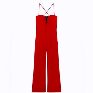 Zara Studio Red Jumpsuit